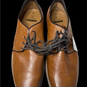 George Brown Leather Oxfords with Traditional Lacing